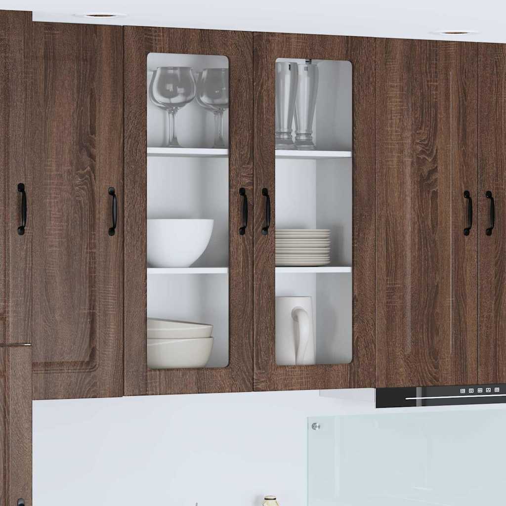 Kitchen Wall Cabinet Brown Oak 80 x 31 x 100 cm Engineered Wood